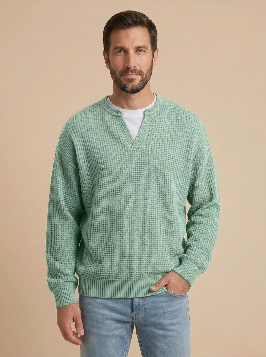 Milo jersey de punto con relieve verde claro