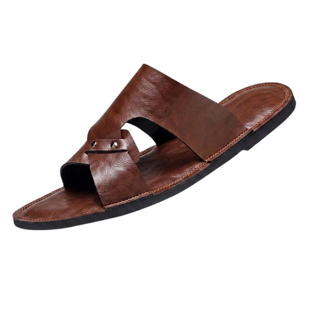Sandalias slide caladas con remaches