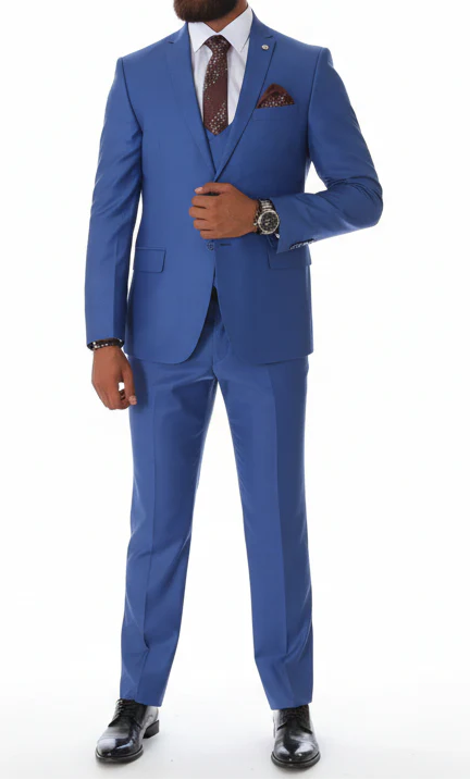 Traje para hombre con chaqueta, chaleco y pantalón