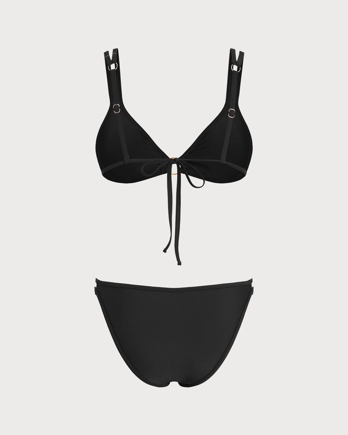Bikini de Triángulo con Anilla — Negro