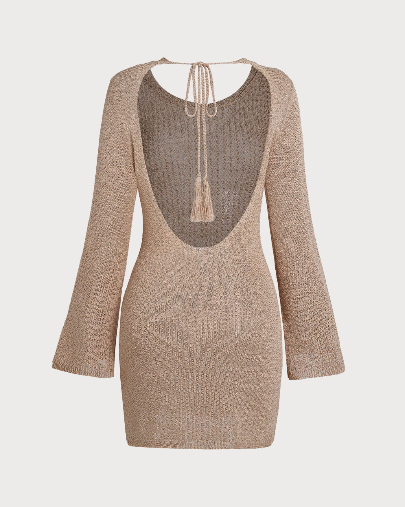 Vestido de Playa con Cordón — Caqui
