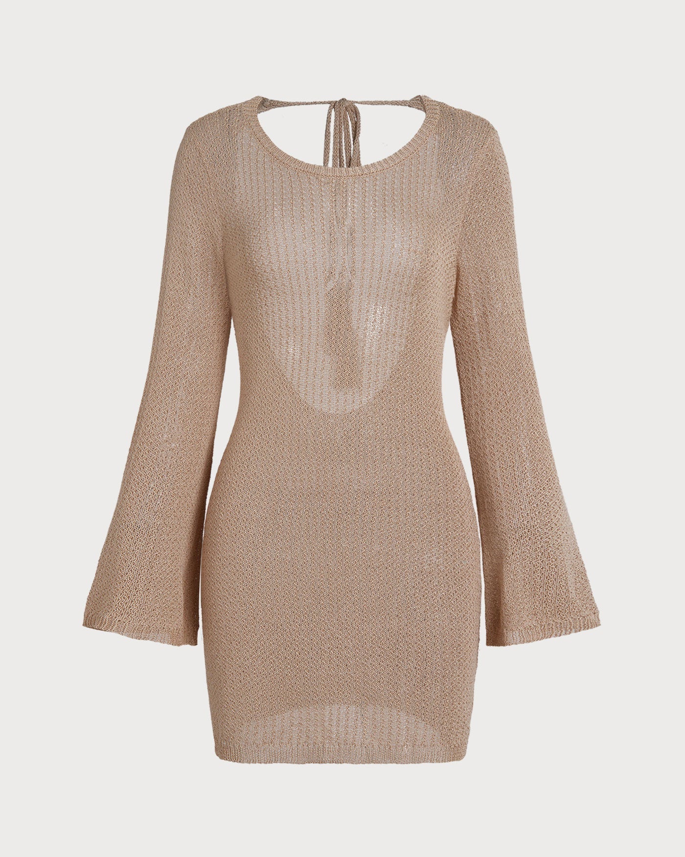 Vestido de Playa con Cordón — Caqui