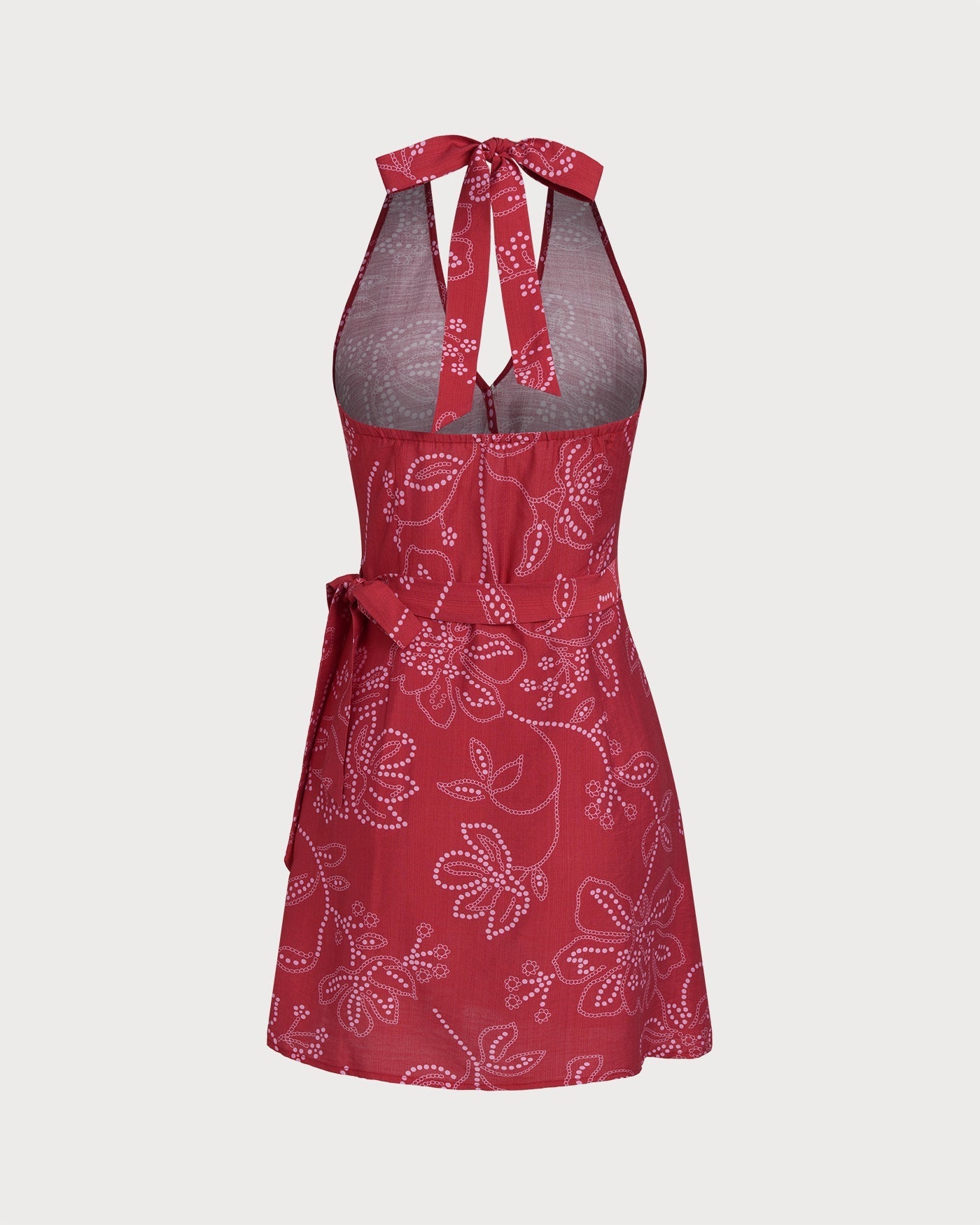 Vestido de Playa Halter — Rojo