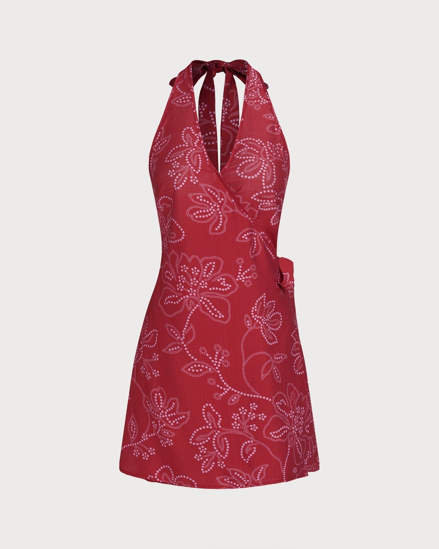Vestido de Playa Halter — Rojo