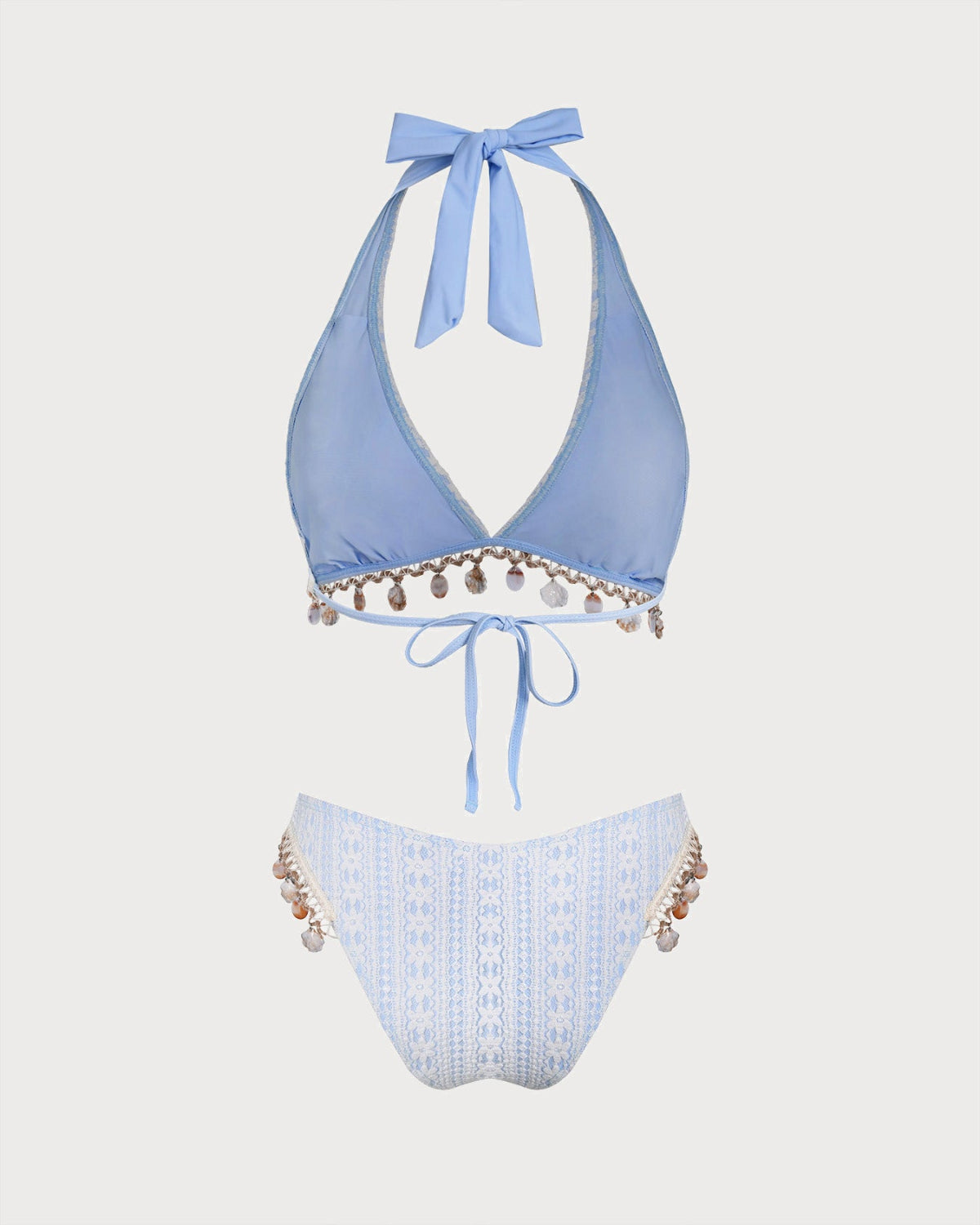 Bikini Halter Floral de Crochet