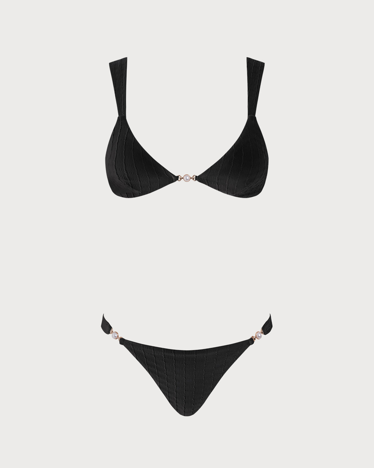 Bikini Bralette Escote en V — Negro