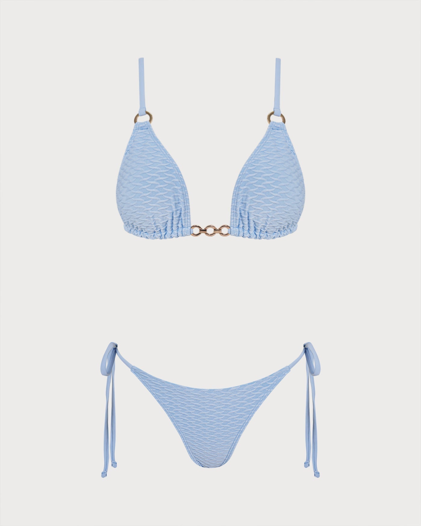 Bikini Triangular con Anilla — Azul