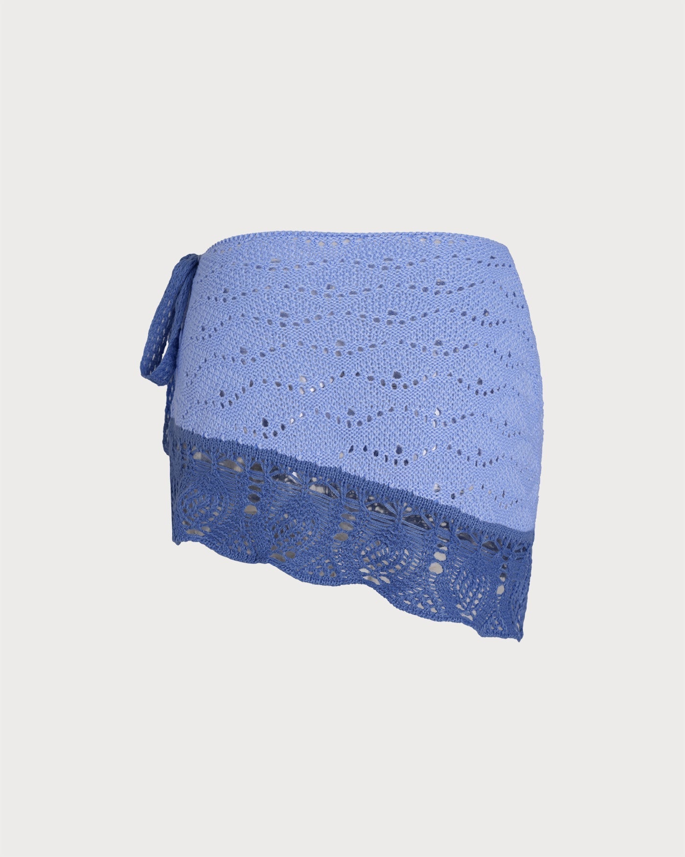 Cover-up de Crochet en Contraste — Azul