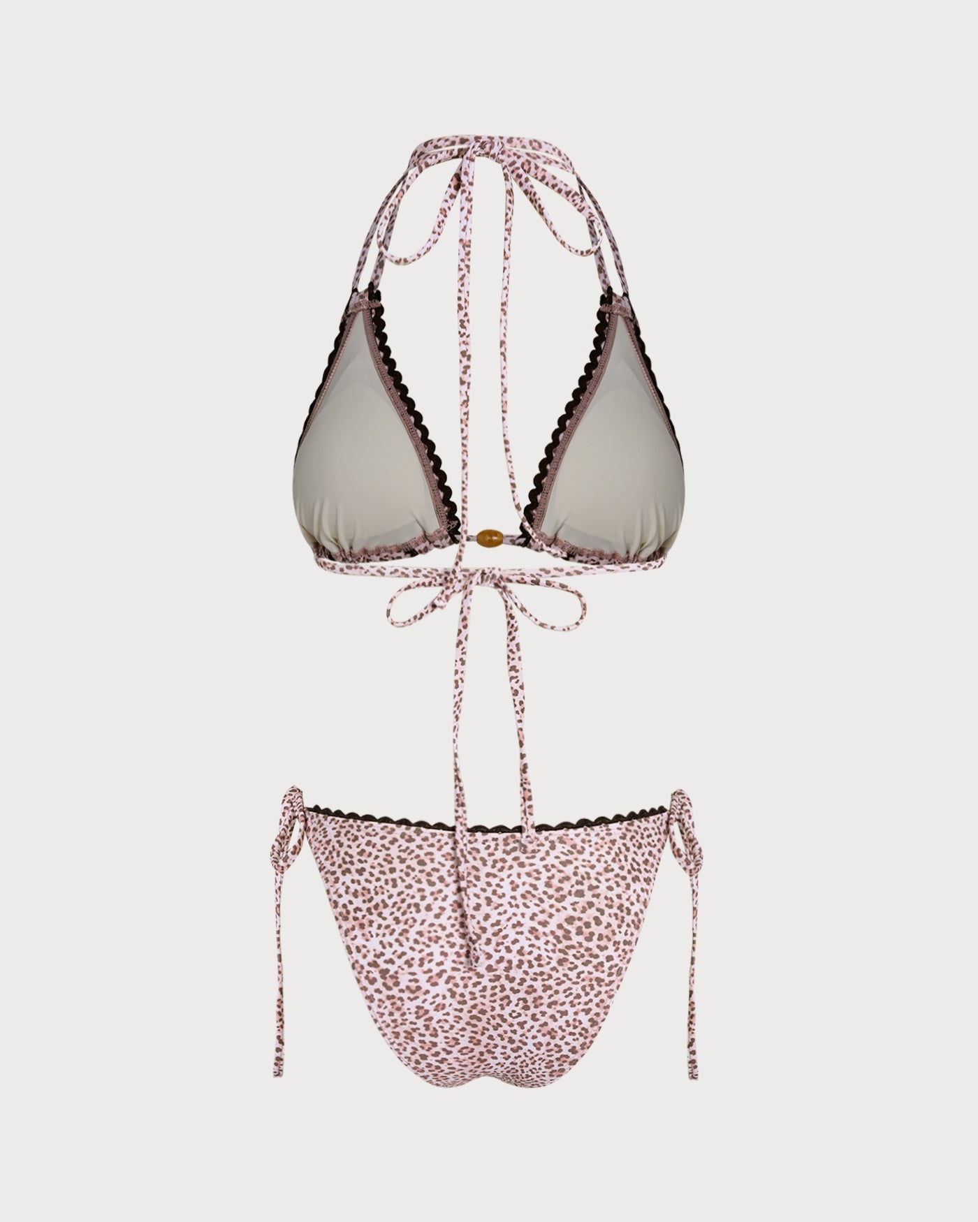 Bikini Halter Estampado Leopardo