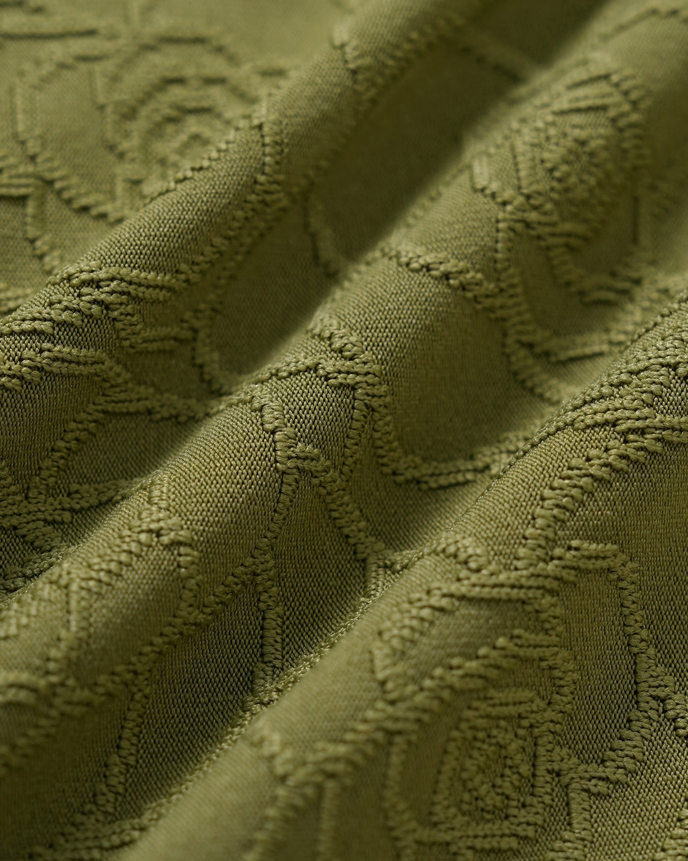 Vestido Mini Slip Floral Jacquard — Verde