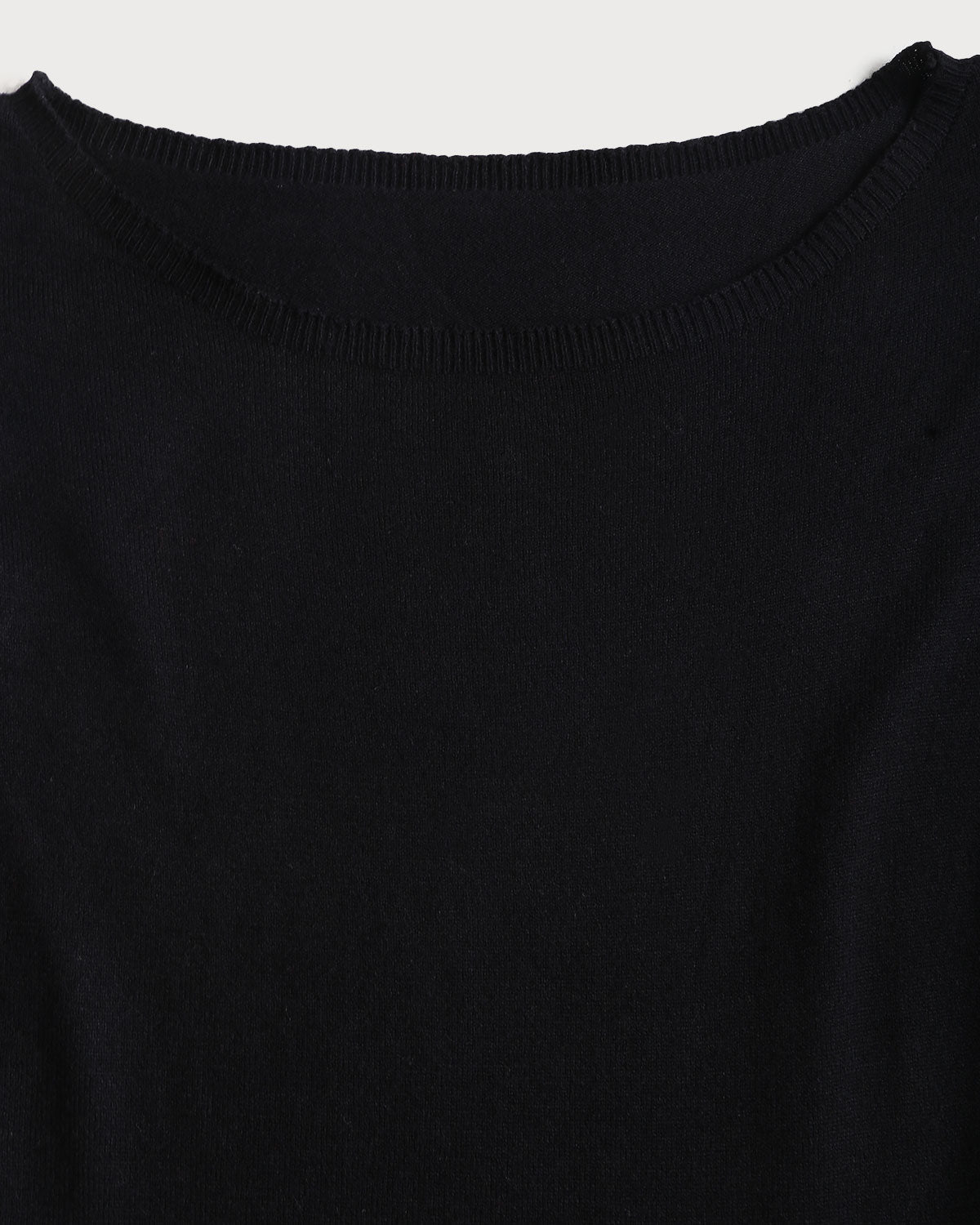 Vestido Mini de Punto con Volantes — Negro