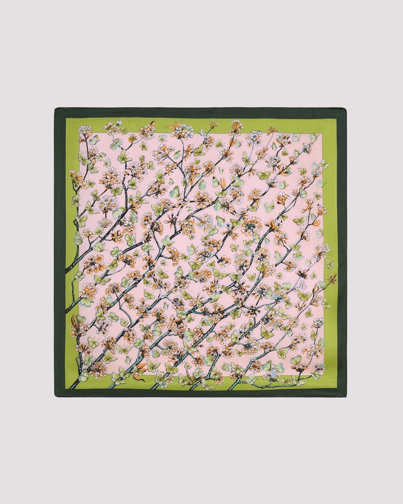 Pañuelo Estampado Floral — Verde
