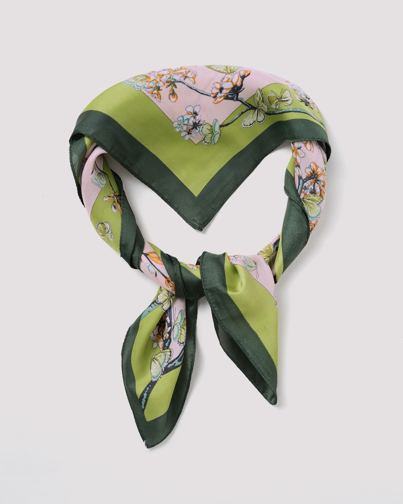 Pañuelo Estampado Floral — Verde