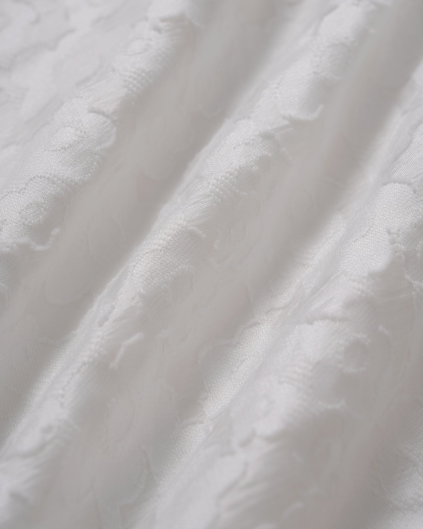 Vestido Mini Jacquard Escote en V — Blanco