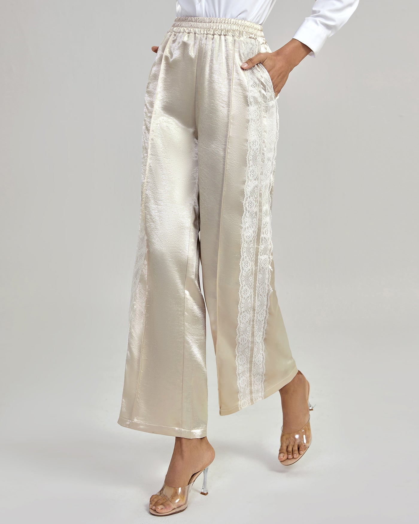 Pantalón Casual Talle Elástico — Albaricoque