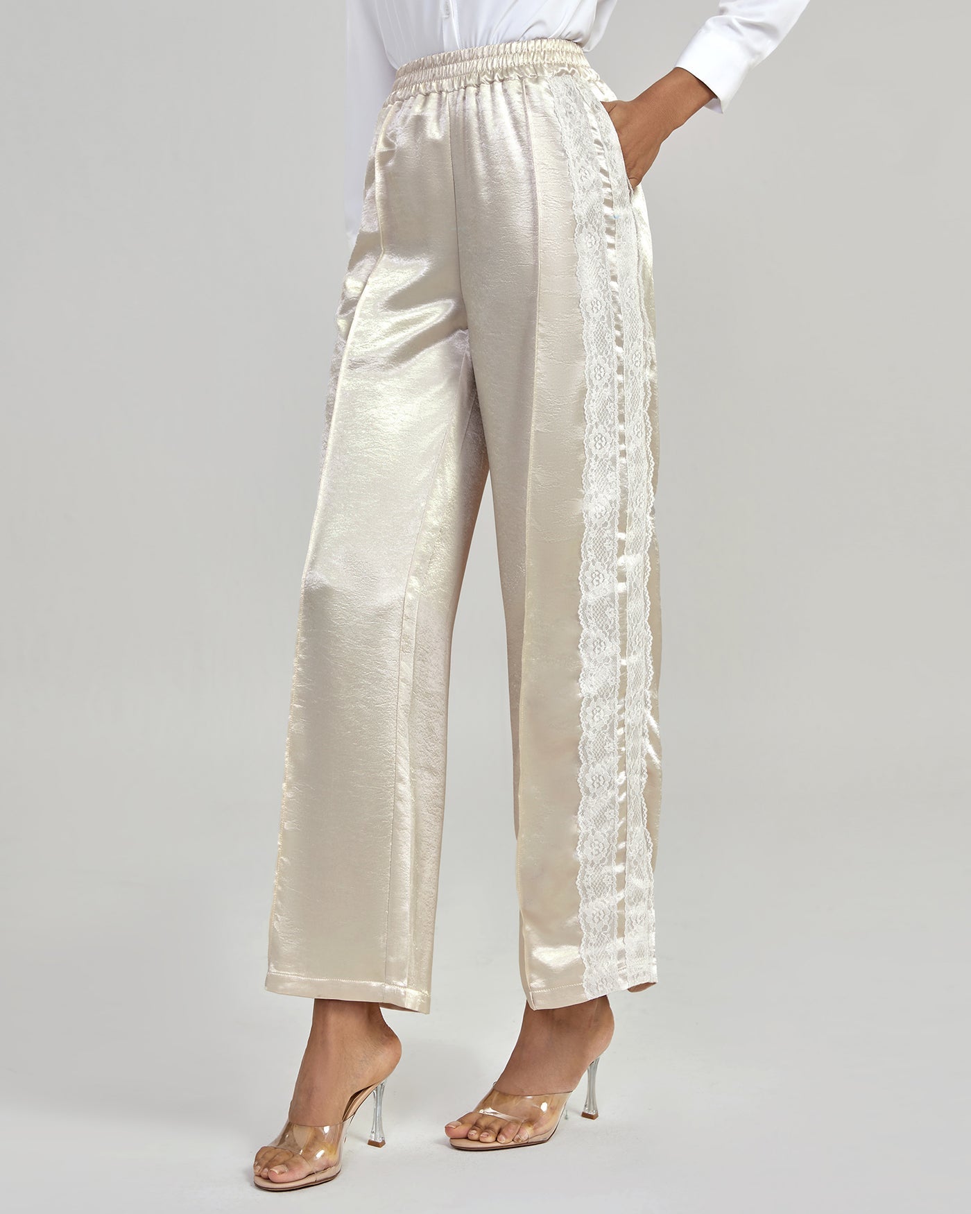 Pantalón Casual Talle Elástico — Albaricoque