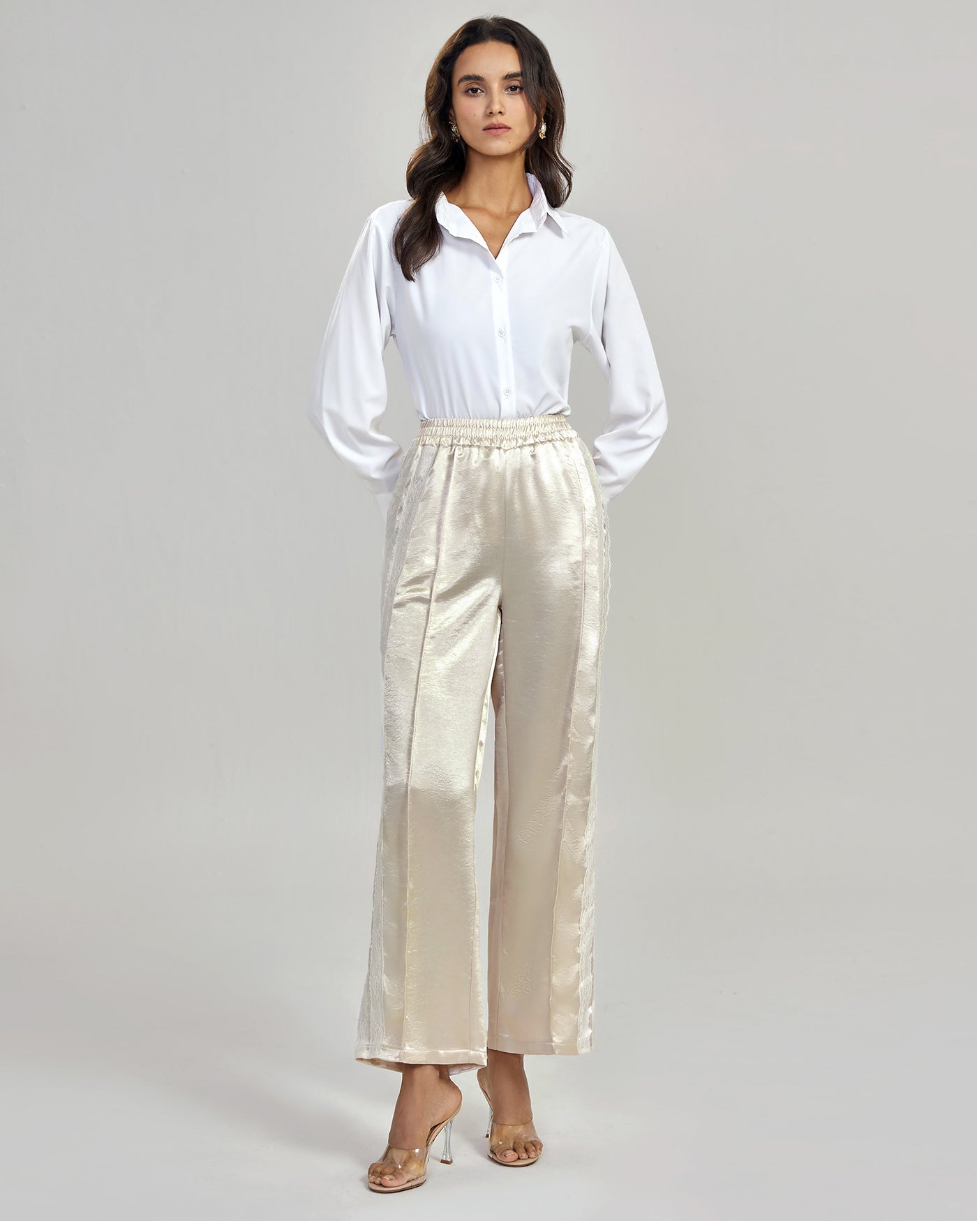 Pantalón Casual Talle Elástico — Albaricoque
