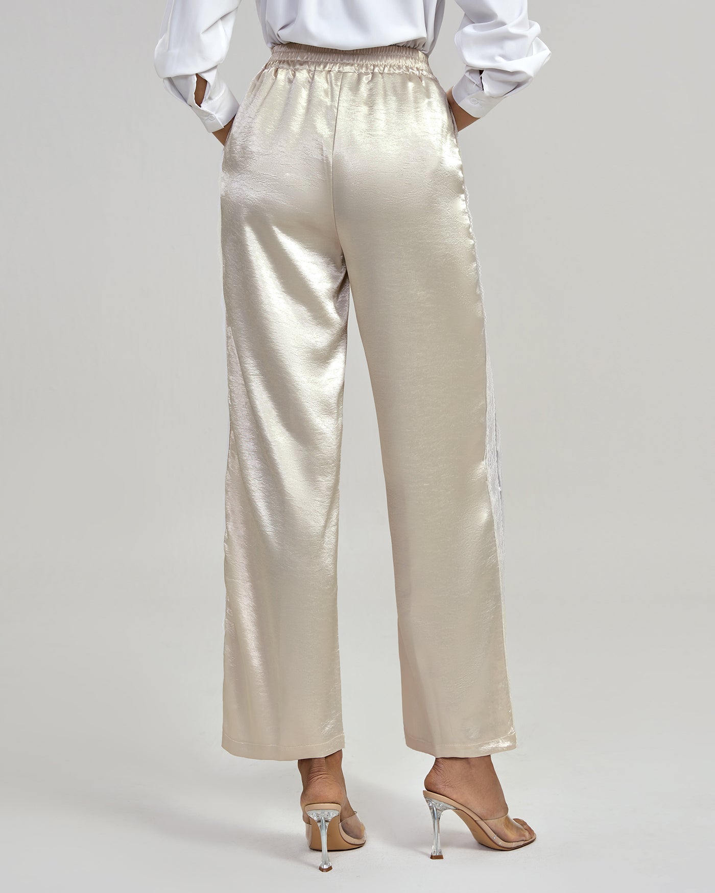 Pantalón Casual Talle Elástico — Albaricoque