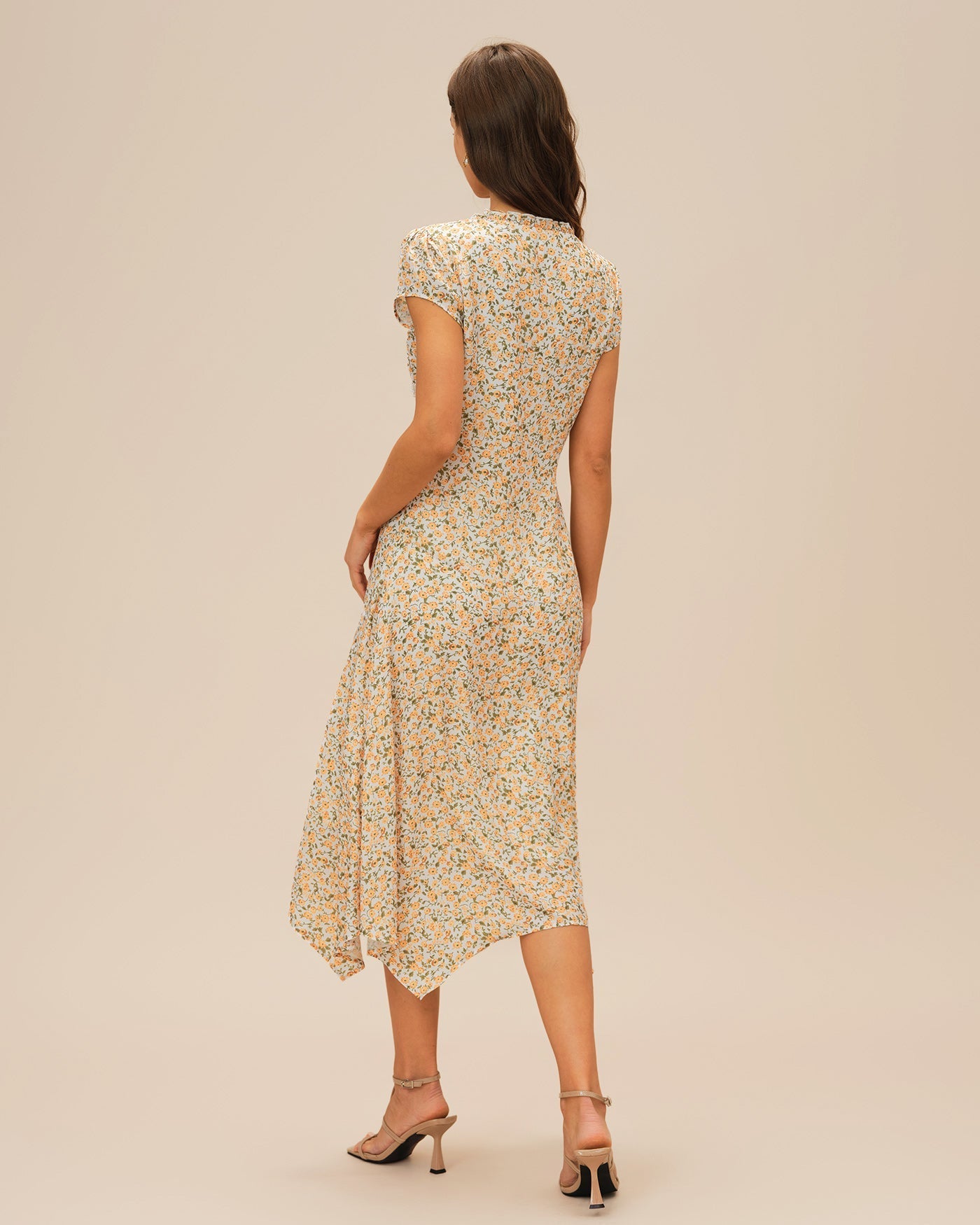 Vestido Midi Floral — Amarillo