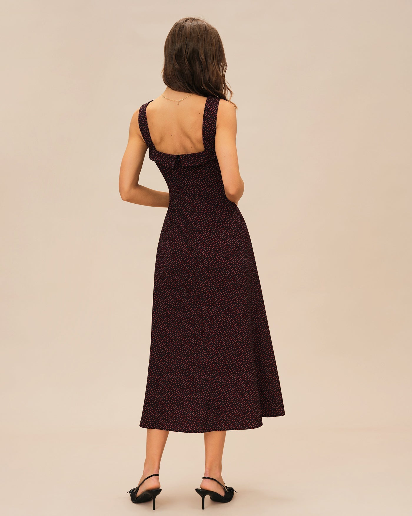 Vestido Midi Slip — Granate