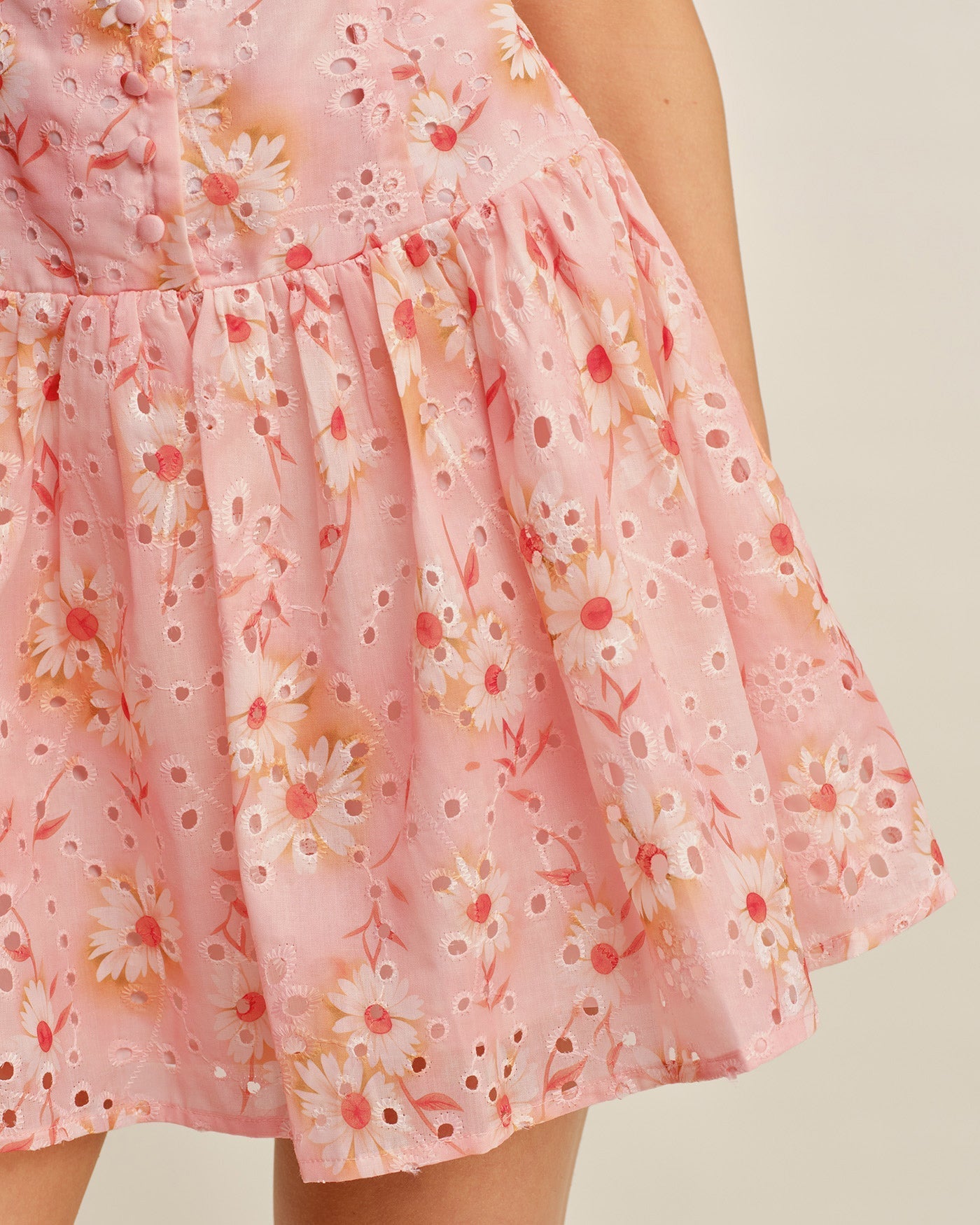 Vestido Mini Floral Bohemio Escote Barca — Multicolor