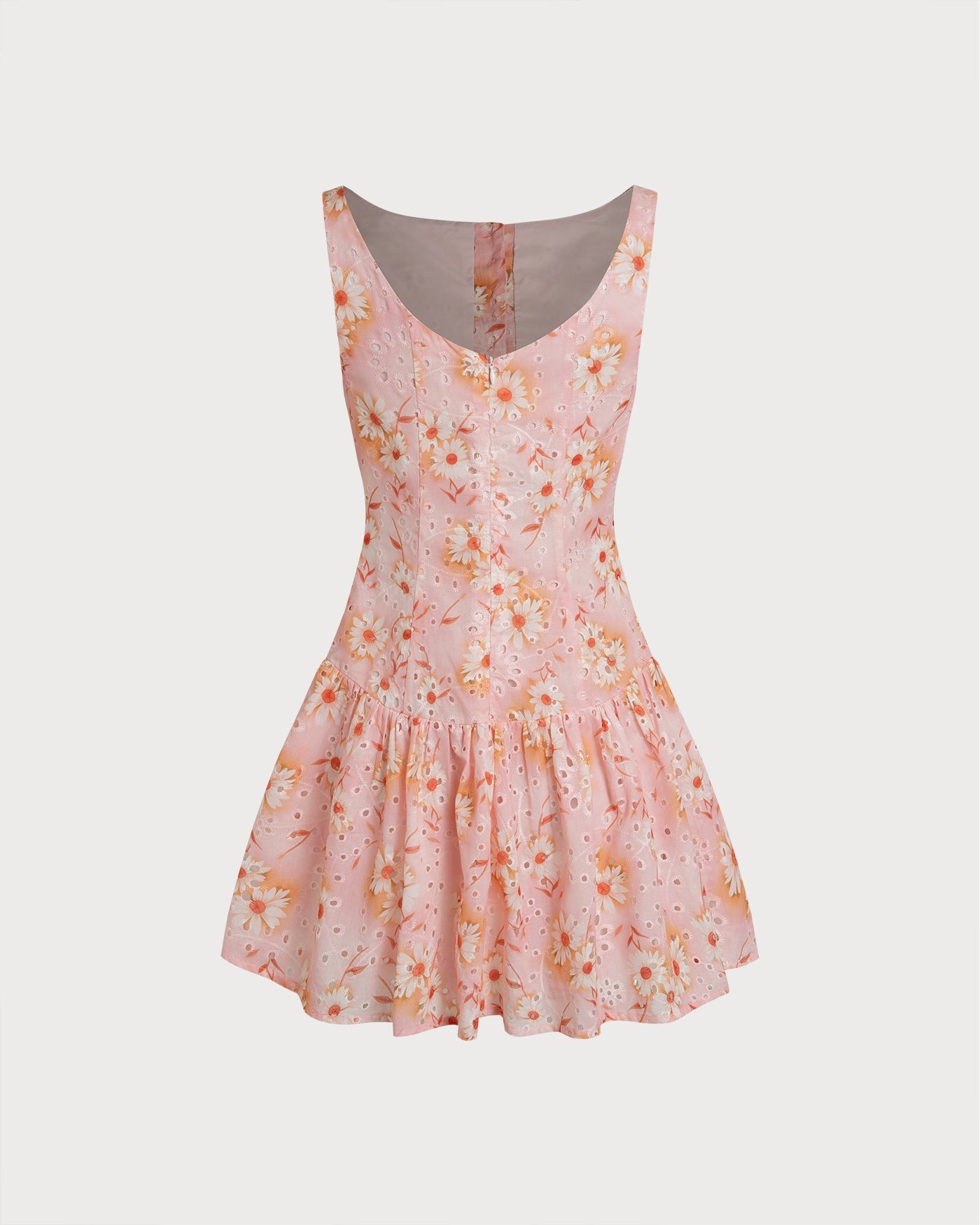 Vestido Mini Floral Bohemio Escote Barca — Multicolor