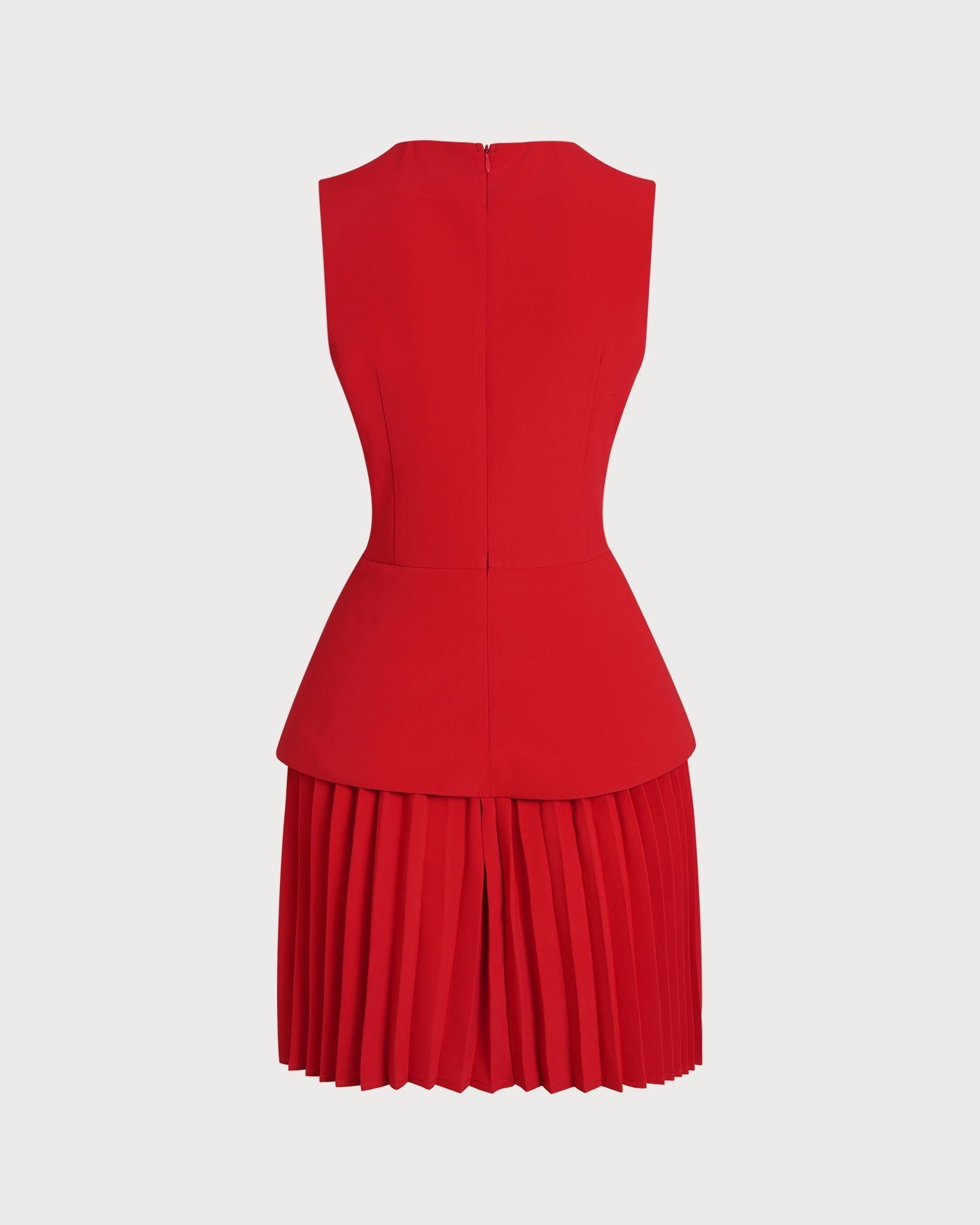 Vestido Mini Fruncido — Rojo