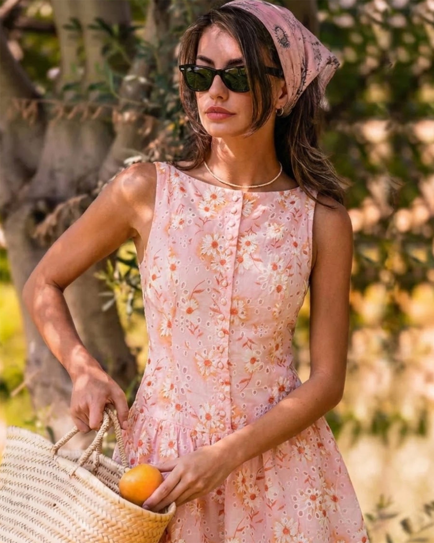 Vestido Mini Floral Bohemio Escote Barca — Multicolor