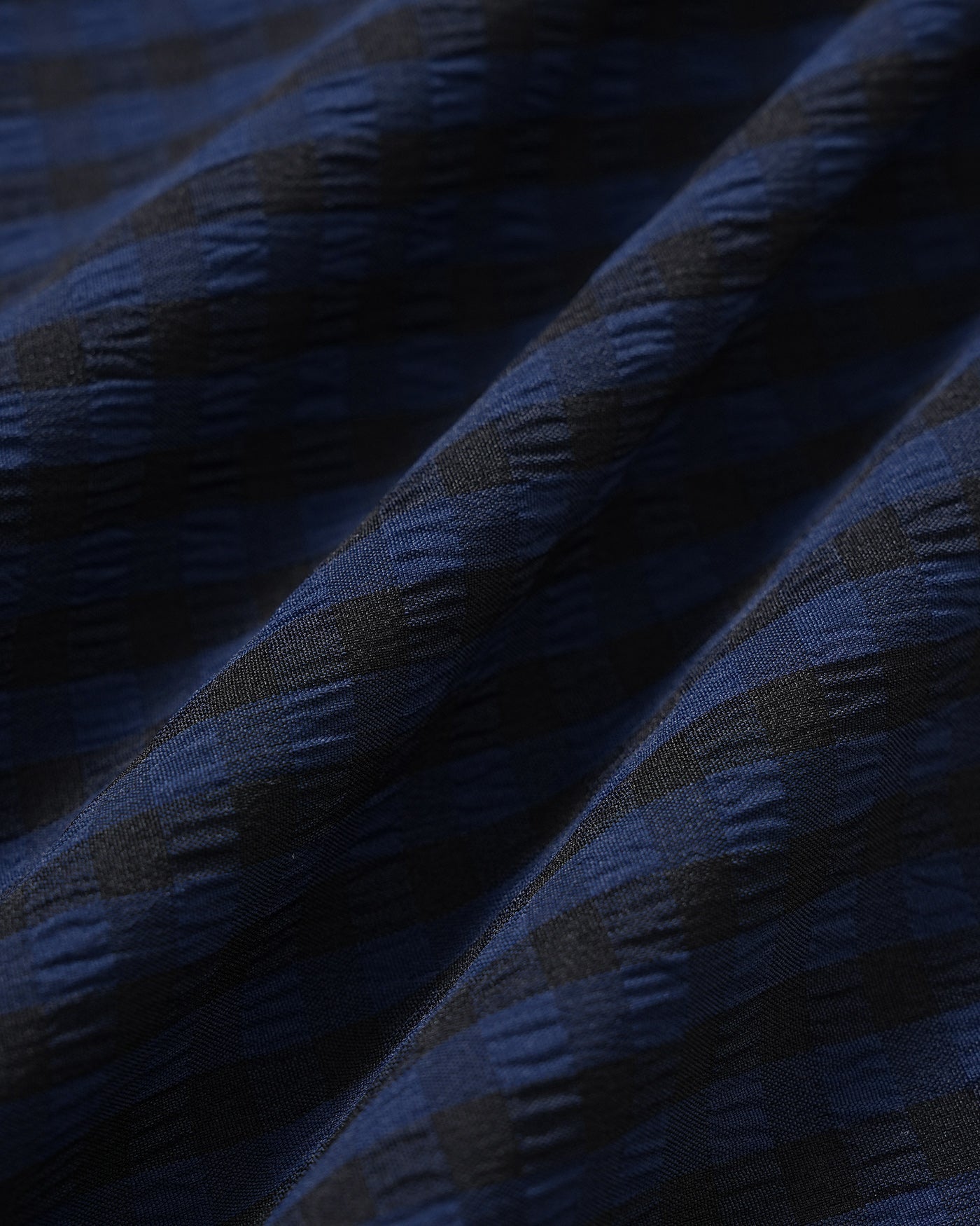Vestido Mini de Cuadros Escote Corazón — Azul