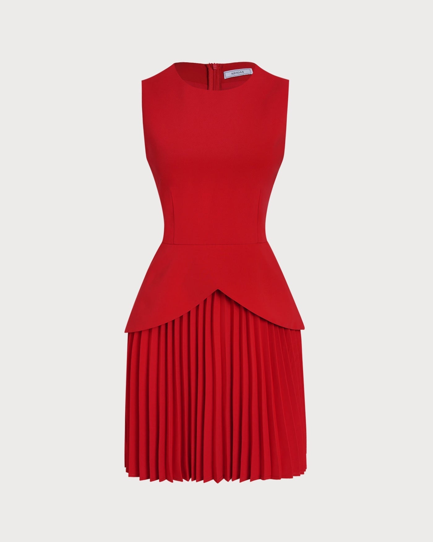 Vestido Mini Fruncido — Rojo