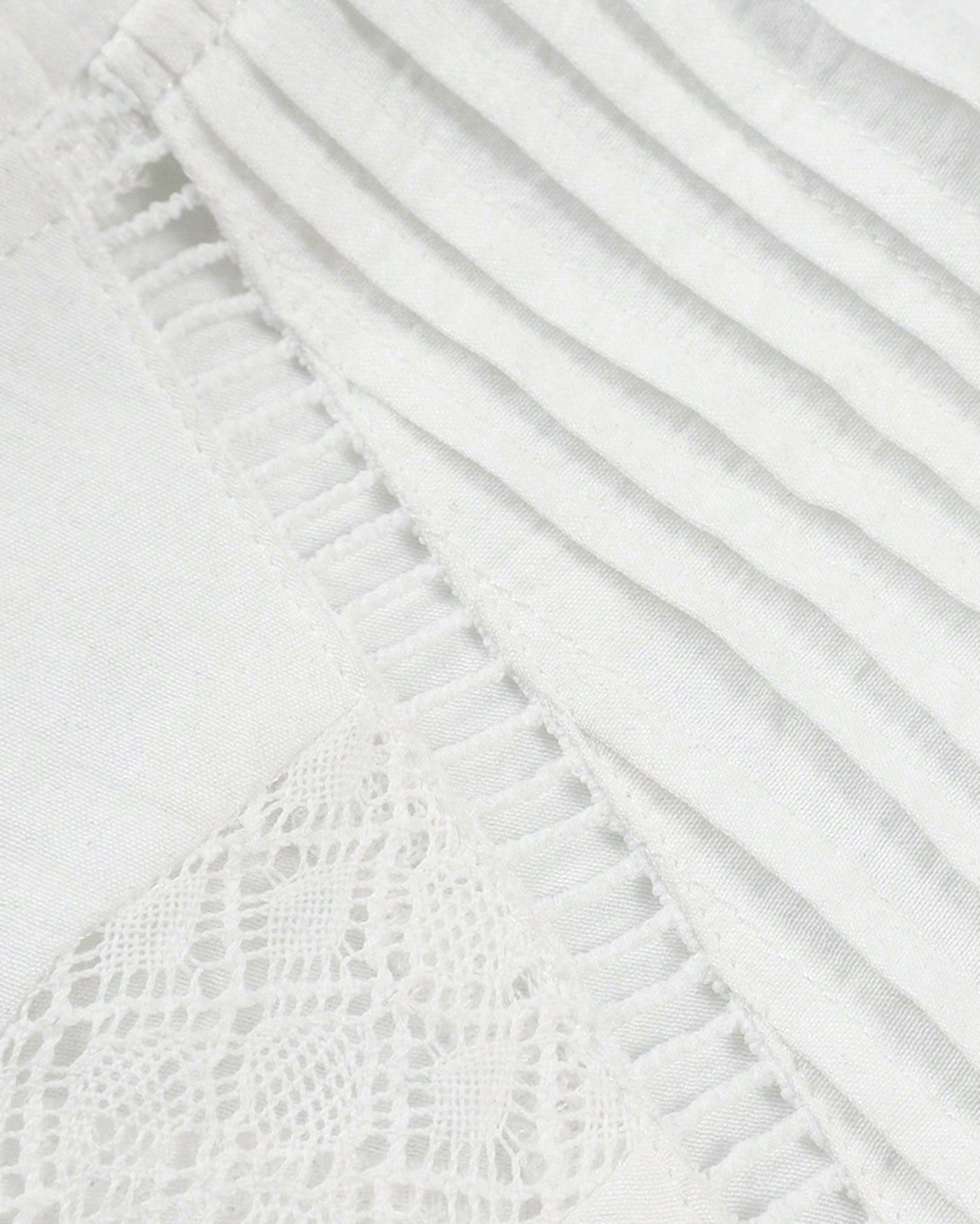 Camisa Abotonada con Volantes — Blanco