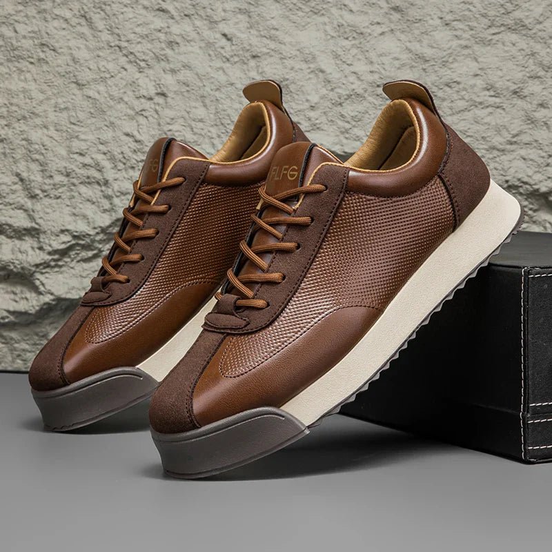 Zapatillas con cordones y suela de plataforma para hombre