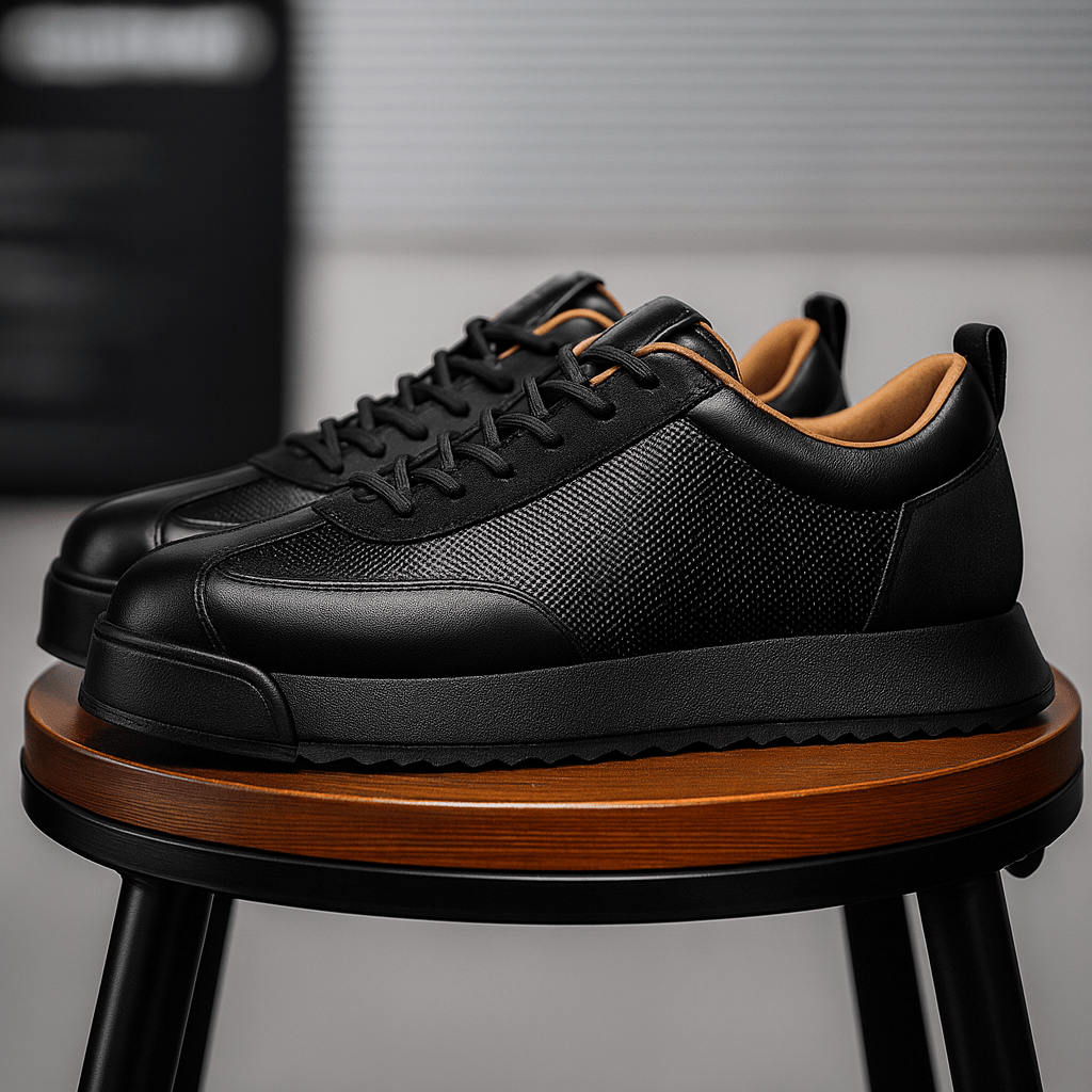 Zapatillas con cordones y suela de plataforma para hombre